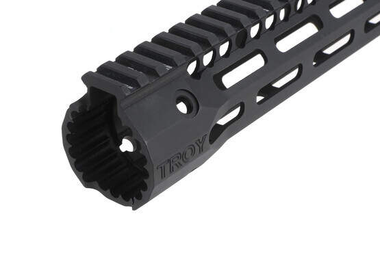 Troy Industries Low Profile SOCC BattleRail in Black is machined from aluminum